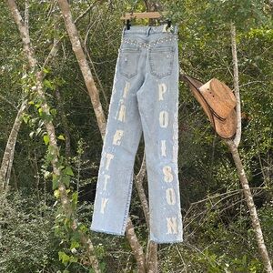 Pretty Poison Women's Light Blue Straight Leg Jeans